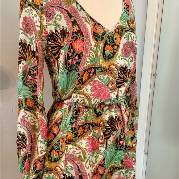 Show me your mumu Rainey Palace Paisley Pink floral dress size M coastal cowgirl - Picture 5 of 10